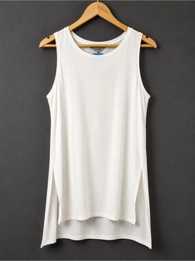 Athleta White Tunic Hi-Lo Tank Top